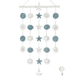 Coastal Starfish Nautical Wall Decor Anchor Seashell Beach Bathroom Art 28x16
